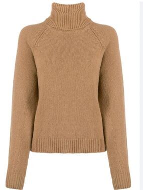 FILIPPA K KATHLEEN SWEATER TURTLENECK WOOL CASHMERE TAN LARGE